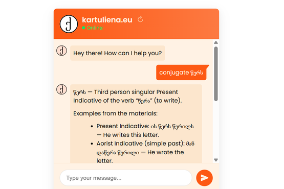 kartuliena Chatbot